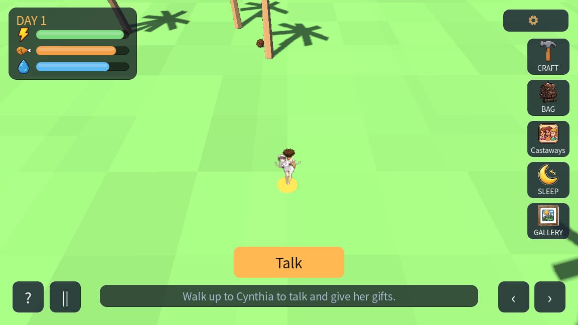 Castaway Harem, Screenshot 1