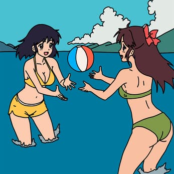 Beachside Date (A Summer Day with Three Bikini Girls), Screenshot 7