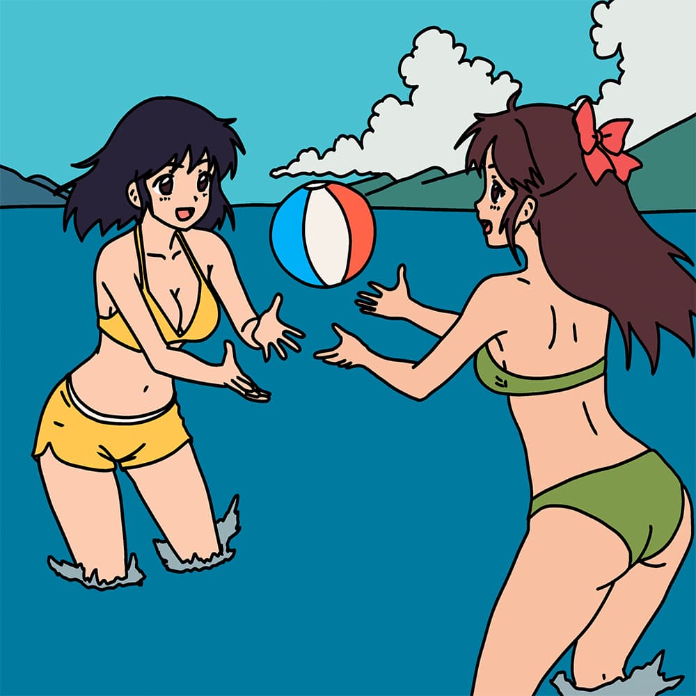 Beachside Date (A Summer Day with Three Bikini Girls), Screenshot 3